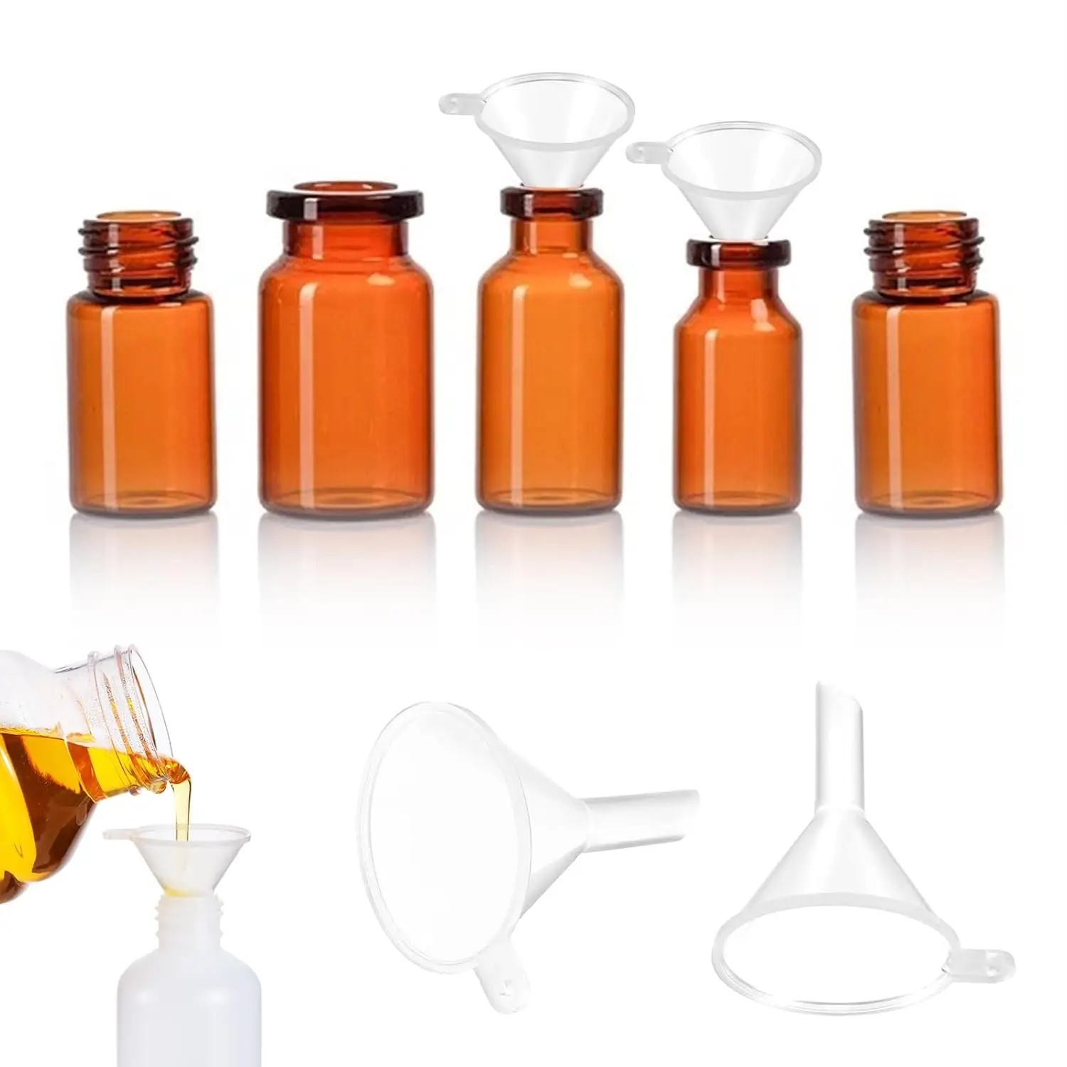 10/30 قطعة قمع صغير البلاستيك ضيق الفم جرة ملء أداة لزجاجات المختبر الرمال الفن العطور العطر