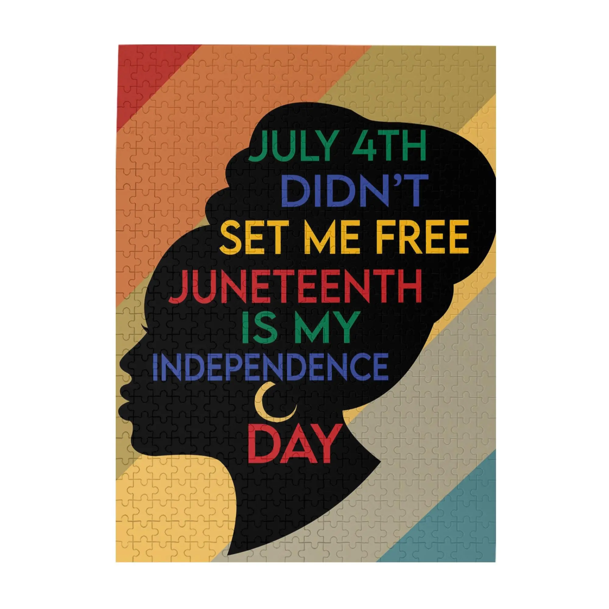 Juneteenth Puzzle, Juneteenth Day Puzzle, Afro Girl Juneteenth Day Puzzle, Black Freedom Puzzle, Black Lives Matterr,Jigsaw Puzz