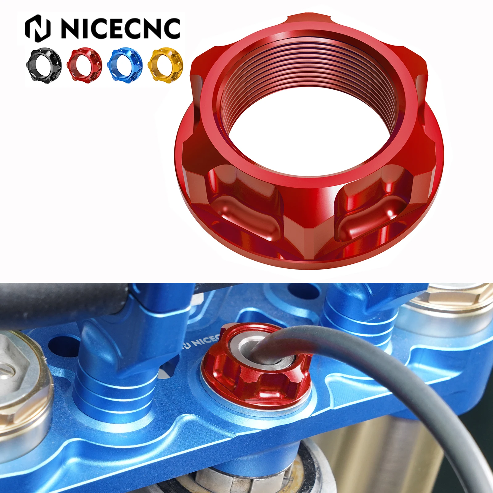 

For Honda CR85R CRF150R CRM50 80 250R CRF1000L Africa Twin XR230 XR250 XR400 MOTARD CRF250L / M RALLY CNC Steering Stem Nut