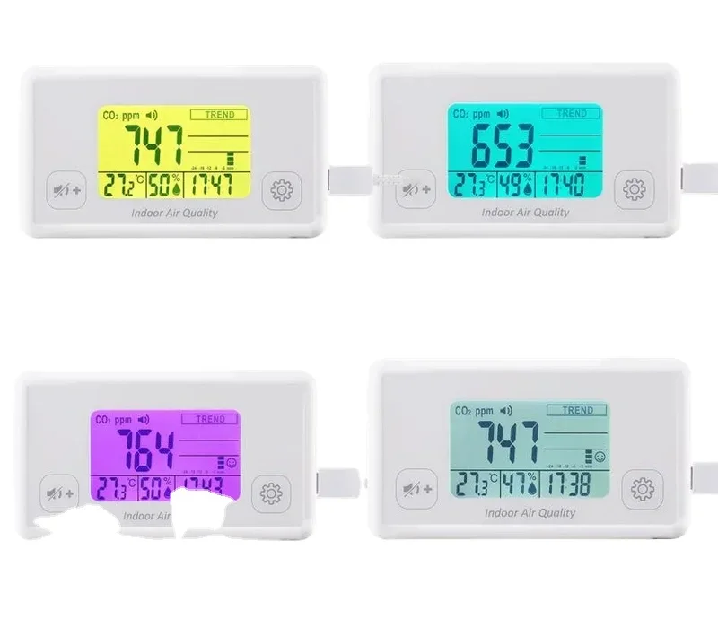 CO2 Detector Alarm, Carbon Dioxide Monitor, Indoor Air Quality Detector with Sound Alarm