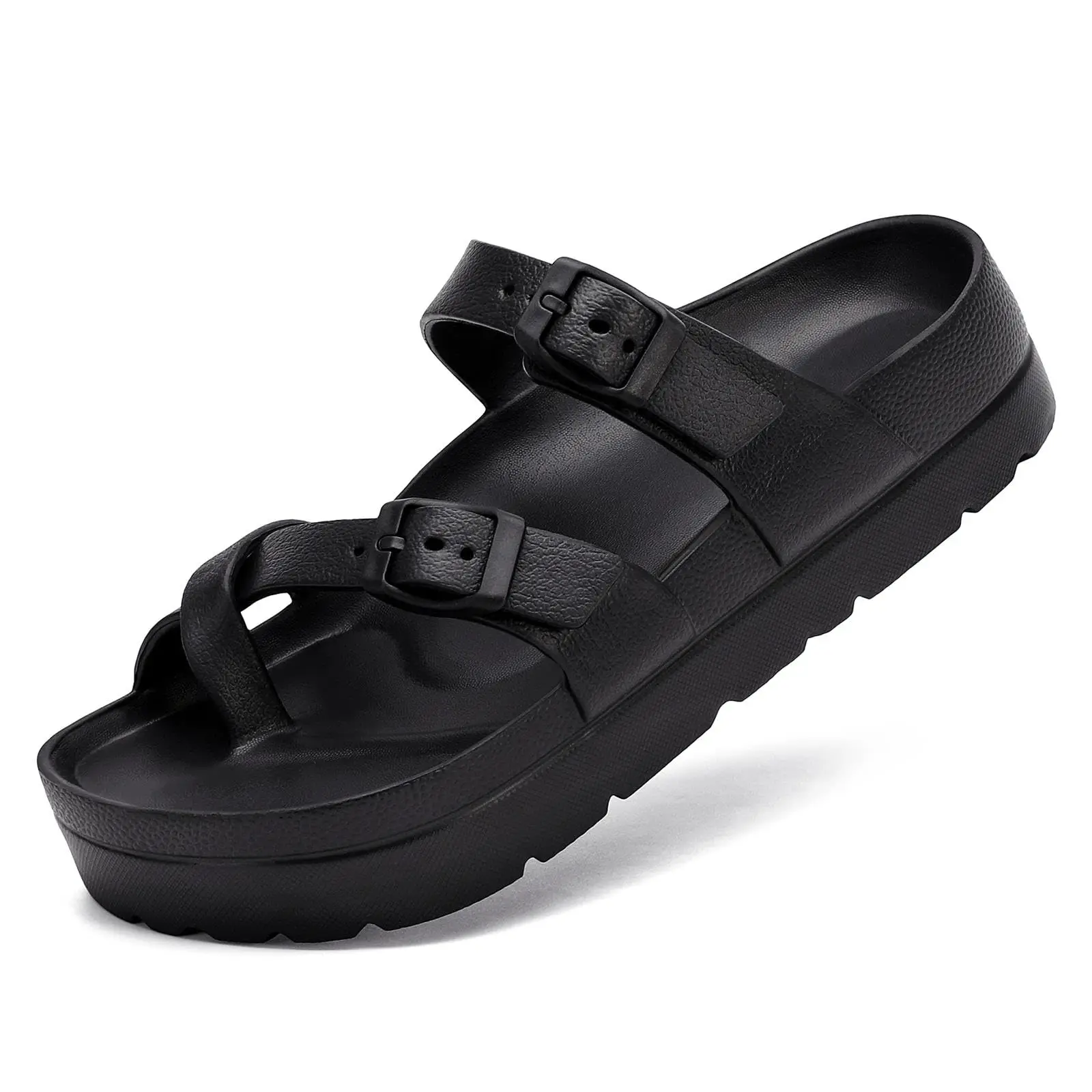 Smile PoP Damen Plateausandalen Sommer Strand Wasserdichte Sandalen Mode Fußgewölbeunterstützung Kissen Slides Weiches Licht EVA Flache Schuhe – Detail 6