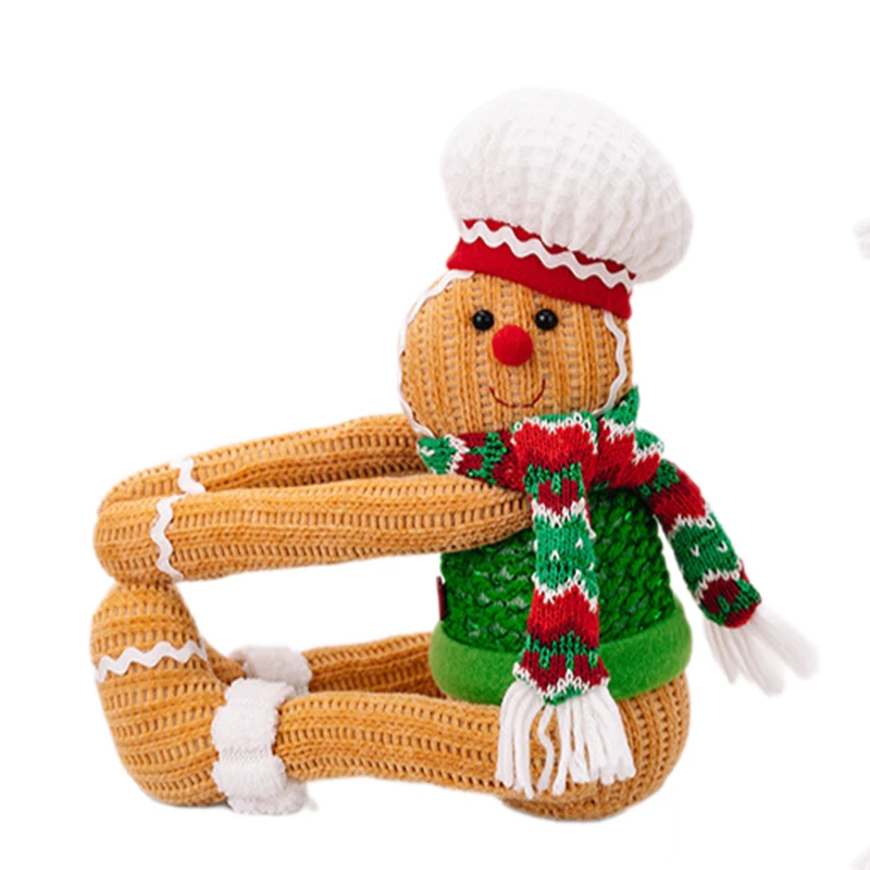 

Gingerbread Man Christmas Tree Top Decoration Christmas Plush Filling Gingerbread Man Hug Decoration Christmas Tree (Green)