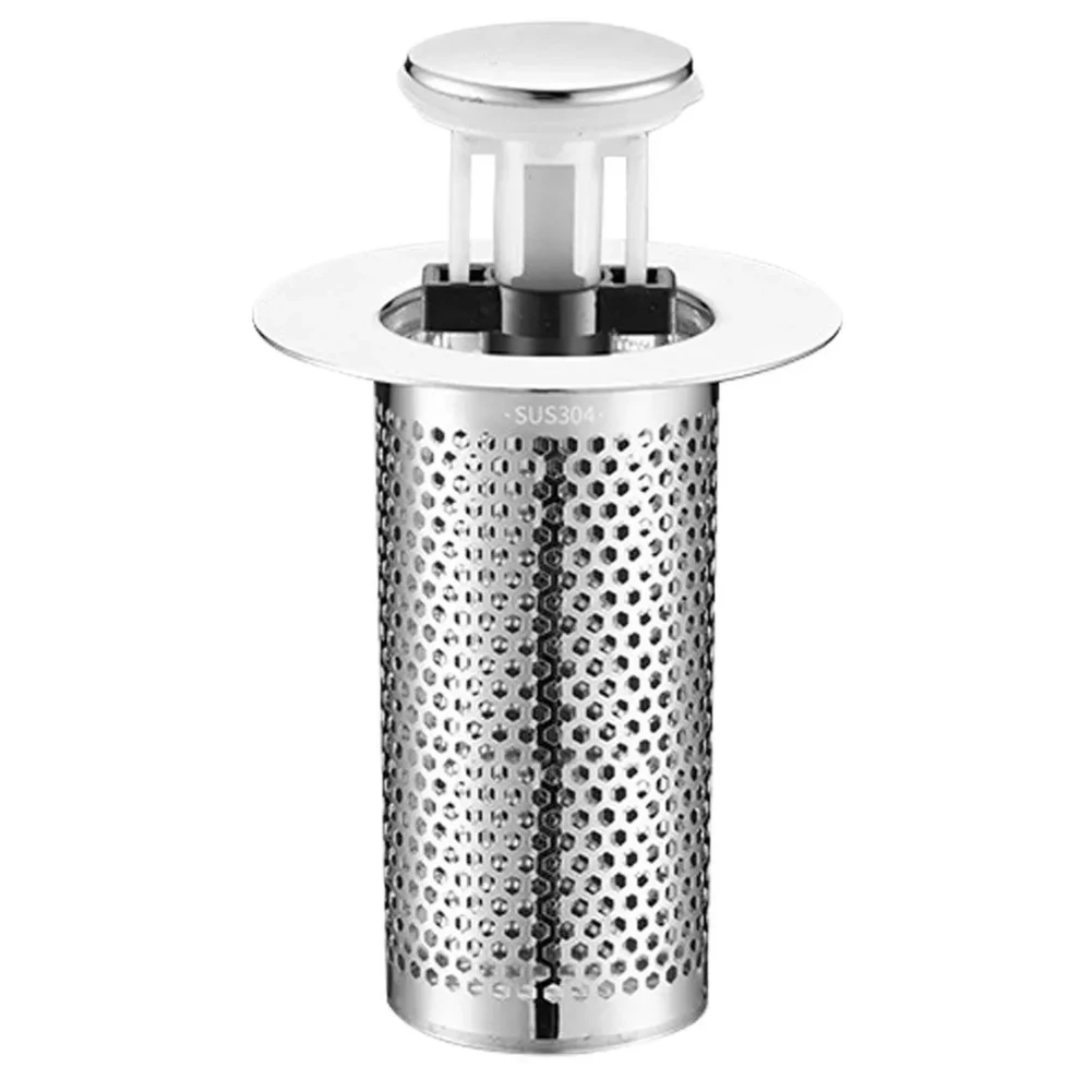 Hot Sale New Drain Strainer Filtering Multi-Purpose Design Pop-up Filter Strainer Bathroom Sink Stainless Steel