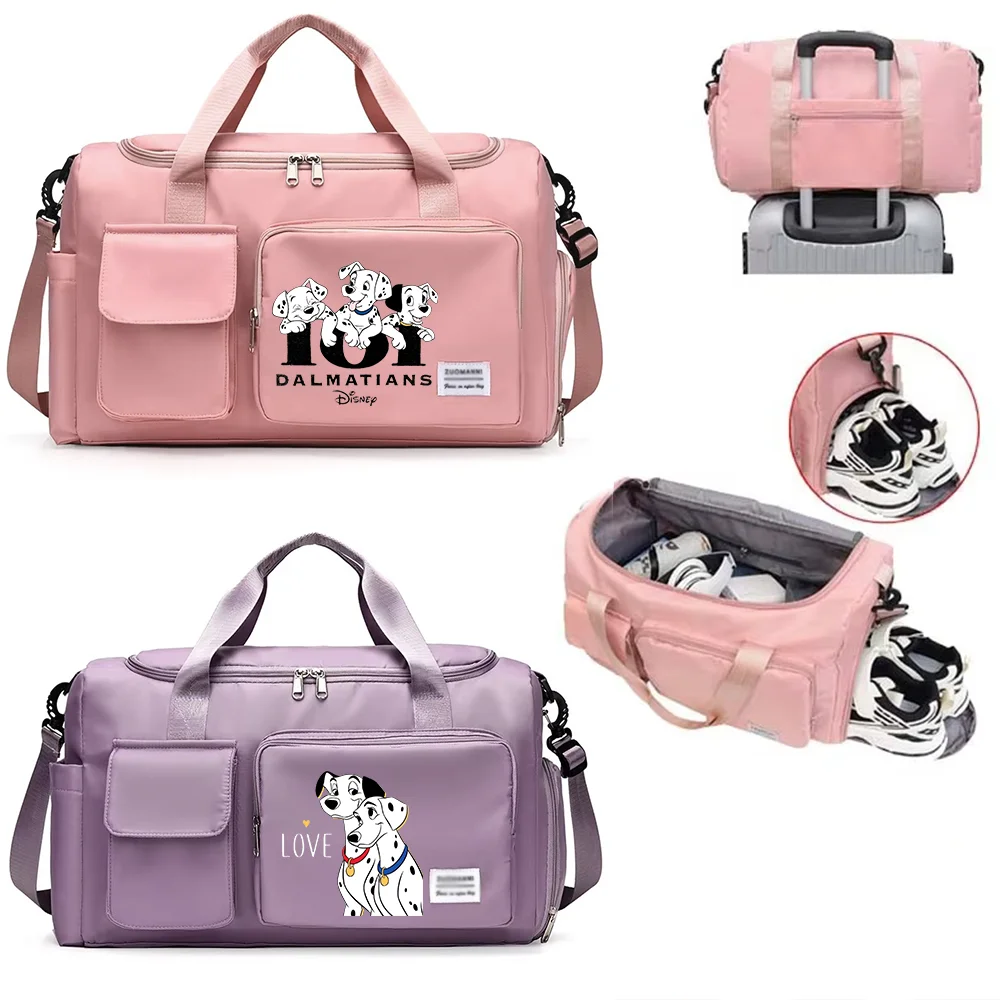 101 Dalmatians Sports Gym Bag Travel Handbags For Women Man Swimming Yoga Shoulder Crossbody Fitness Foldable Travel Duffel Bag