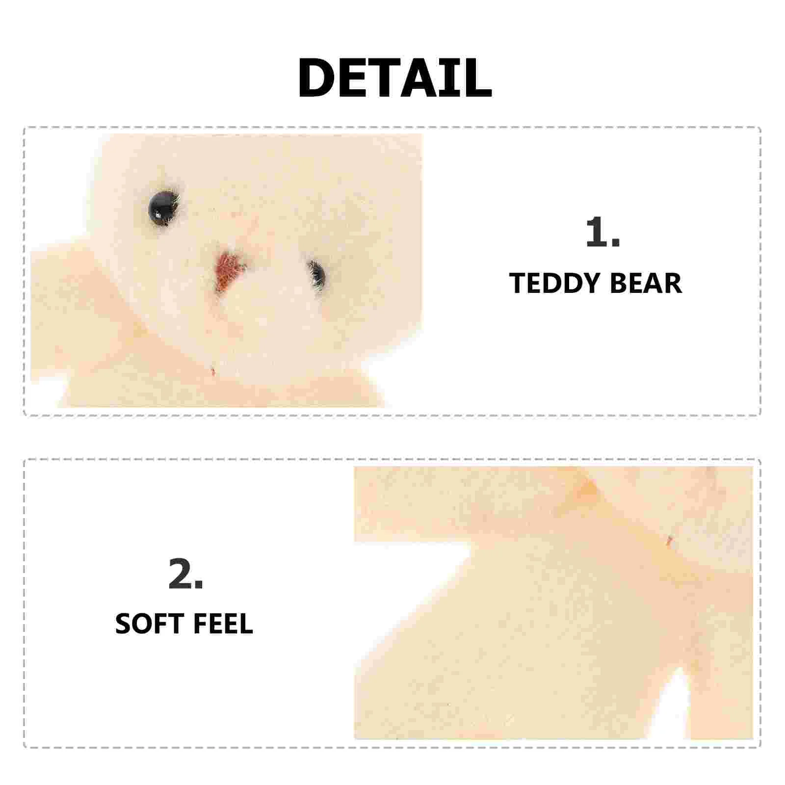 12 Pcs Mini Keychain Tiny Bears Adorable Figurines Kids Toys Suspending Bag Supplies Decorative Wear-resistant