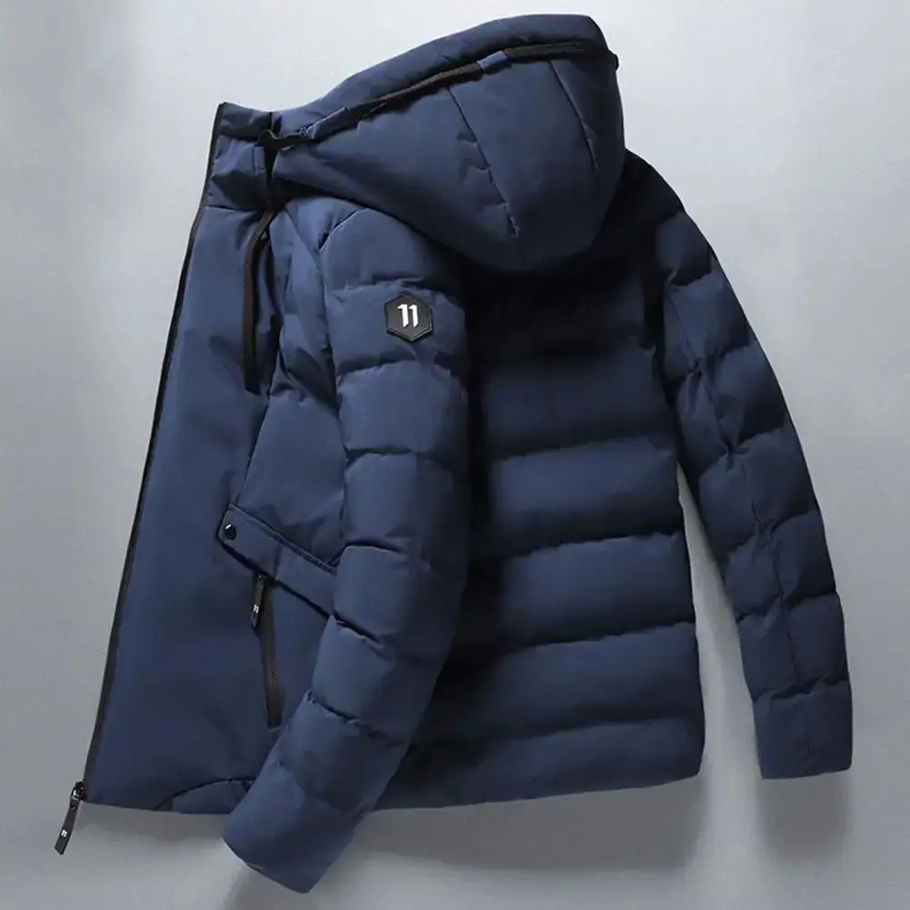 Men's Winter down Coat Hooded Padded Drawstring Warm Waterproof City Casual Cleanfit Style