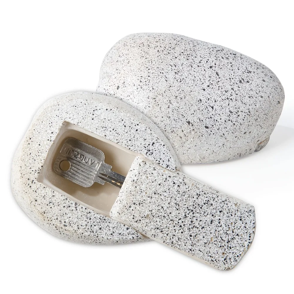Rock Key Hide Box Weatherproof Resin Stone Key Storage Container Hidden Security Key Holder Yard Home Decor Spare Key Storage