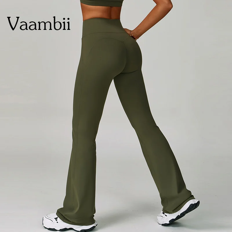 

Women Gym Workout Fitness Sports Flared Pant Dance Trousers Seamless Flare Leggings Yoga Pants Women High Waist Wide Leg Pants