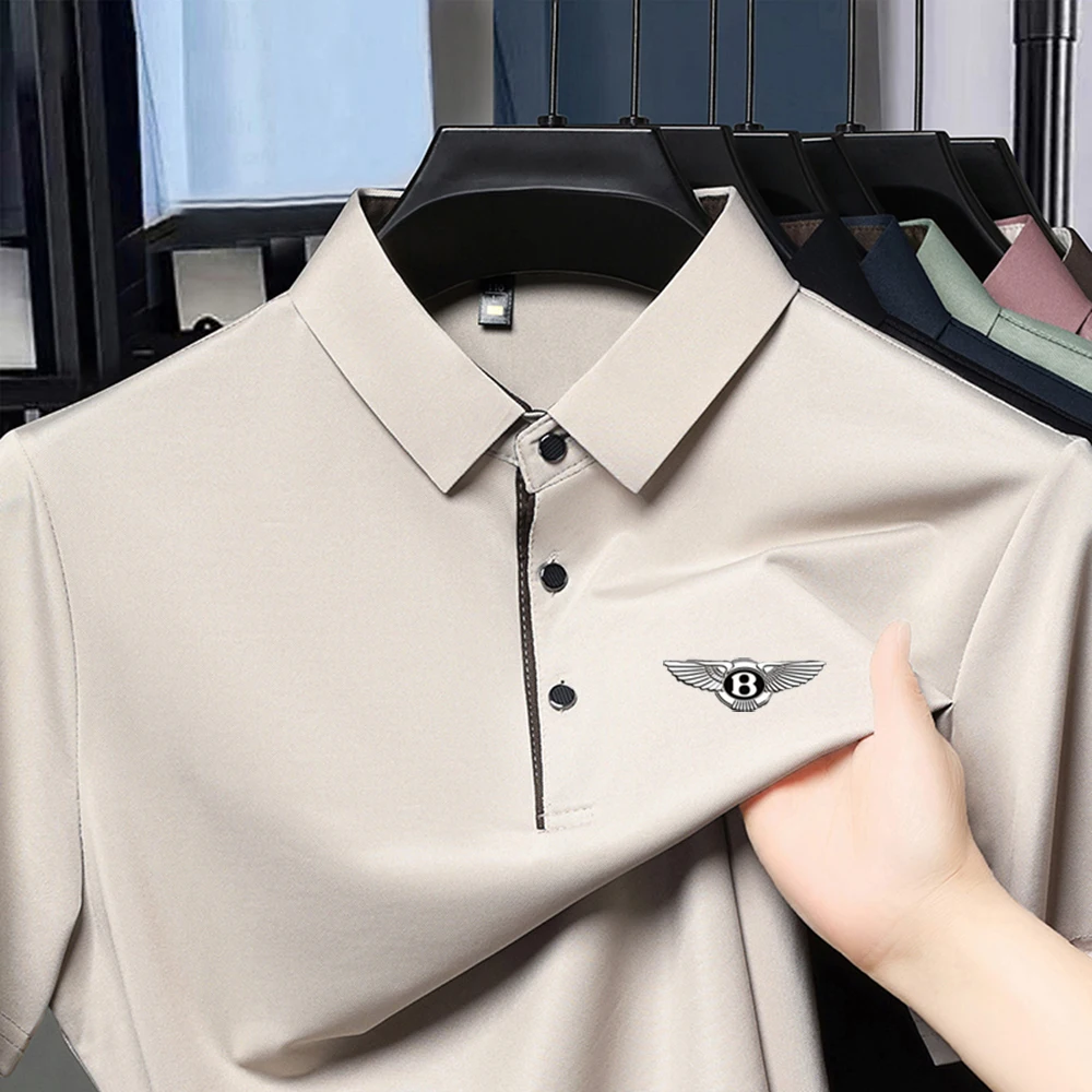 Men's Summer Polo Shirt New Fashionable Exquisite Alphabet Board Printed Pattern Comfortable Cool Breathable Business T-shirt image 4