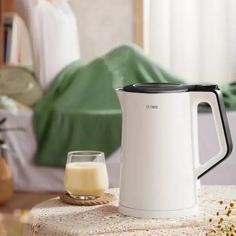 Bouilloire électrique 220V en acier inoxydable 304, avec capacité supplémentaire de 1,5 l et panne de courant intérieure Anti-brûlure à Double couche