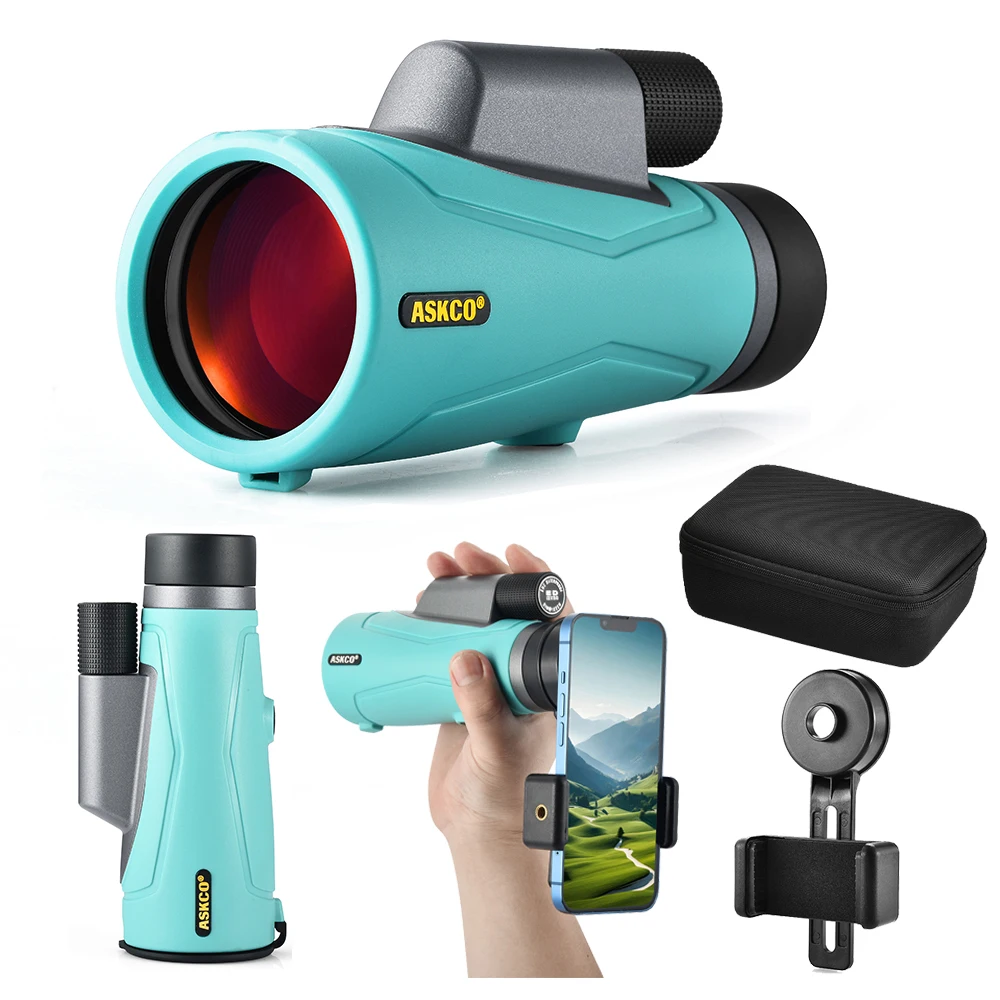 

ED Lens Monocular Telescope 10x50/12X50 High Power Monoculars IPX7 Waterproof Telescope with BAK4 Prism SMC Coating For Camping