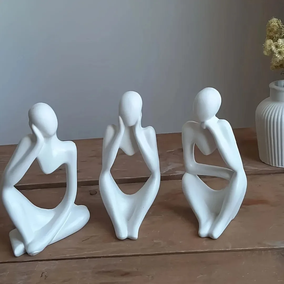 Three-piece resin mold modern minimalist white silicone mold suitable for DIY handmade epoxy resin making