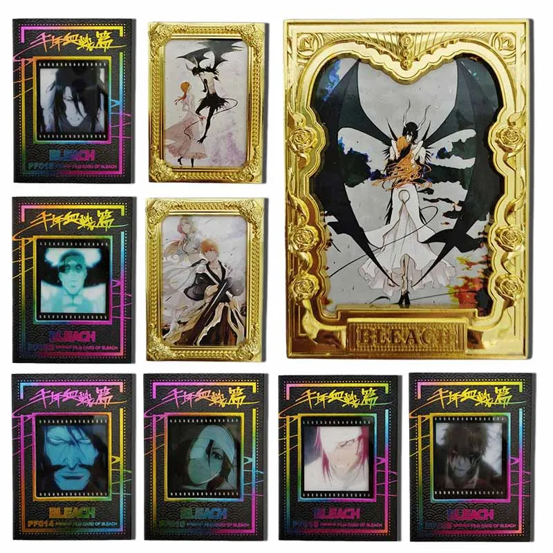 BLEACH Metal cards Film cards Kurosaki Ichigo Kuchiki Rukia Inoue Orihime Kuchiki Byakuya boy Toy collection Birthday  gifts