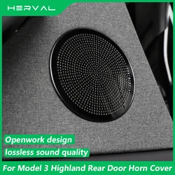 Herval For Tesla Model 3 Highland Door Horn Cover Rear Door Speaker Protector Cover Model3 Audio Panel Modification Accessories