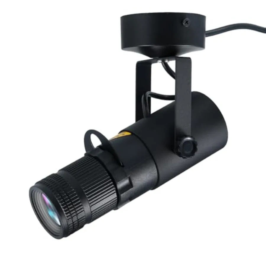 

15W LED White Beam Pinspot Light Spotlight, Round Glass, Manual Focus, 4 Adjustable Angle Beam Apertures Light Bar Stage Spotli