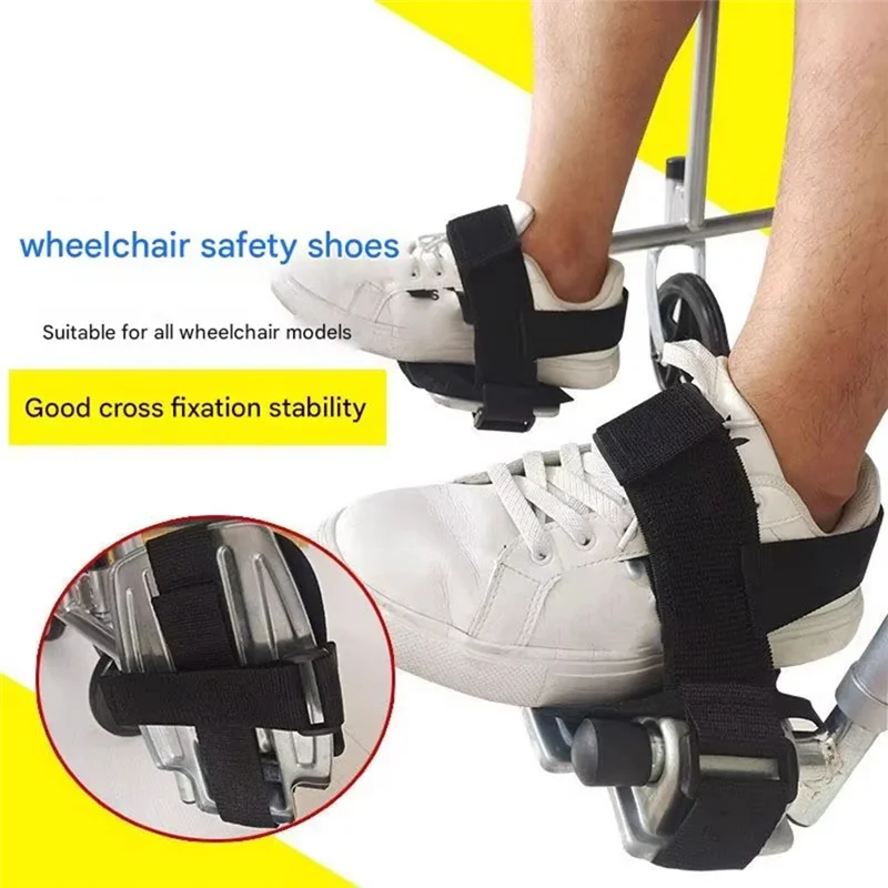 MOPHE-Wheelchair Foot Restraint Belt Fixed Safety Belt Elderly Wheelchair Anti-Fall Safety Shoes