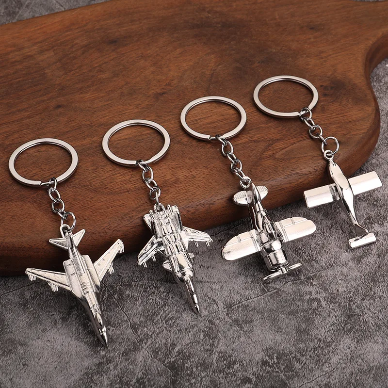 Simulation Aircraft Model Keychain for Men Creative Aviation Pendant Key Ring Unique Gift for Business Enterprises