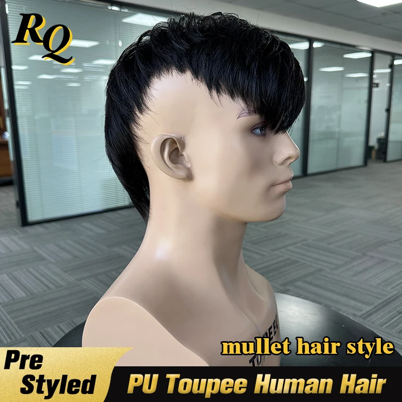 بو الشعر المستعار للرجال البوري قبل نصب الرجال الشعر المستعار 100% شعر بشري حقيقي بولي Base قاعدة الشعر المستعار نظام استبدال الشعر قطعة Protesis الذكور