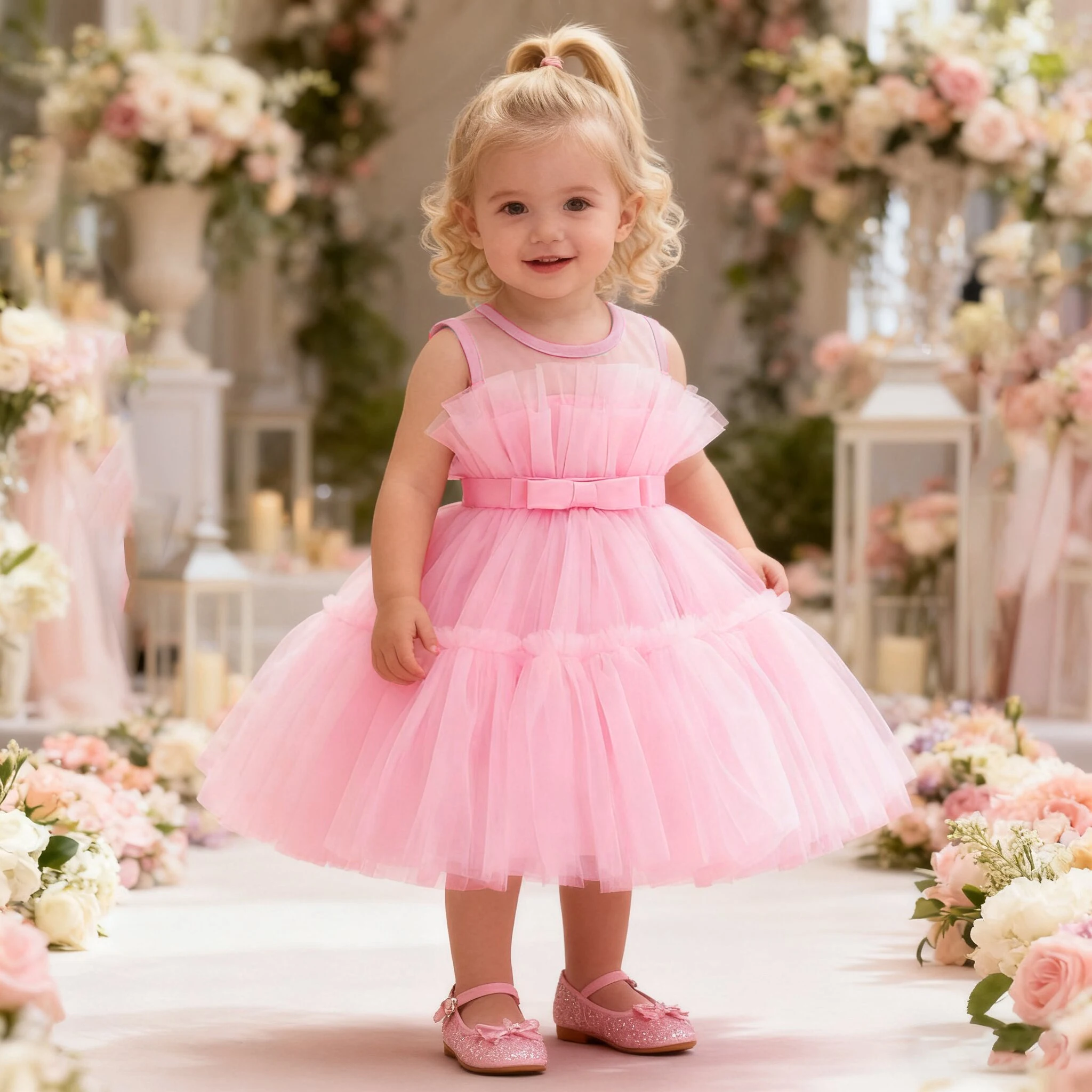 

Toddler Baptism Wedding Party Baby Girls Dress Elegant 1st Birthday Princess Prom Dresses Girl Bridesmaids Evening Prom Clothing