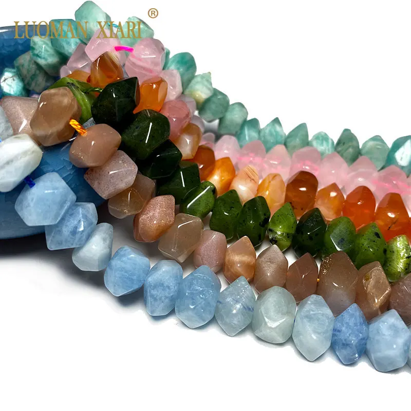 Natural Stone Irregular Agate Amethyst Aquamarine Apatite Rhodonite Loose Gem Beads For Jewelry DIY Making Bracelet Accessories