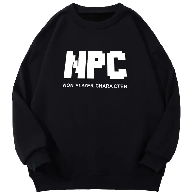 Npc الجرافيك البلوز الرجال الخريف فضفاض البلوز ملابس كاجوال للجنسين س الرقبة الأعلى الدافئة مريحة أزياء الشارع الشهير #1