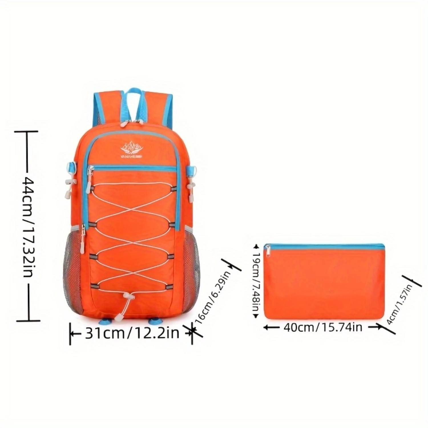Men's Solid Color Travel Backpack - Fashionable Hiking and Camping Outdoor Sports Bag