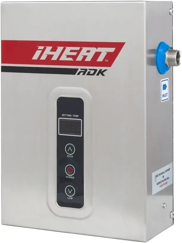 S-14 240V 59A 14KW Stainless Steel Enclosure 7.2" by 11" by 3" 1/2"CPT 36' AWG#6 Electric Water Heater, 7.5 lb