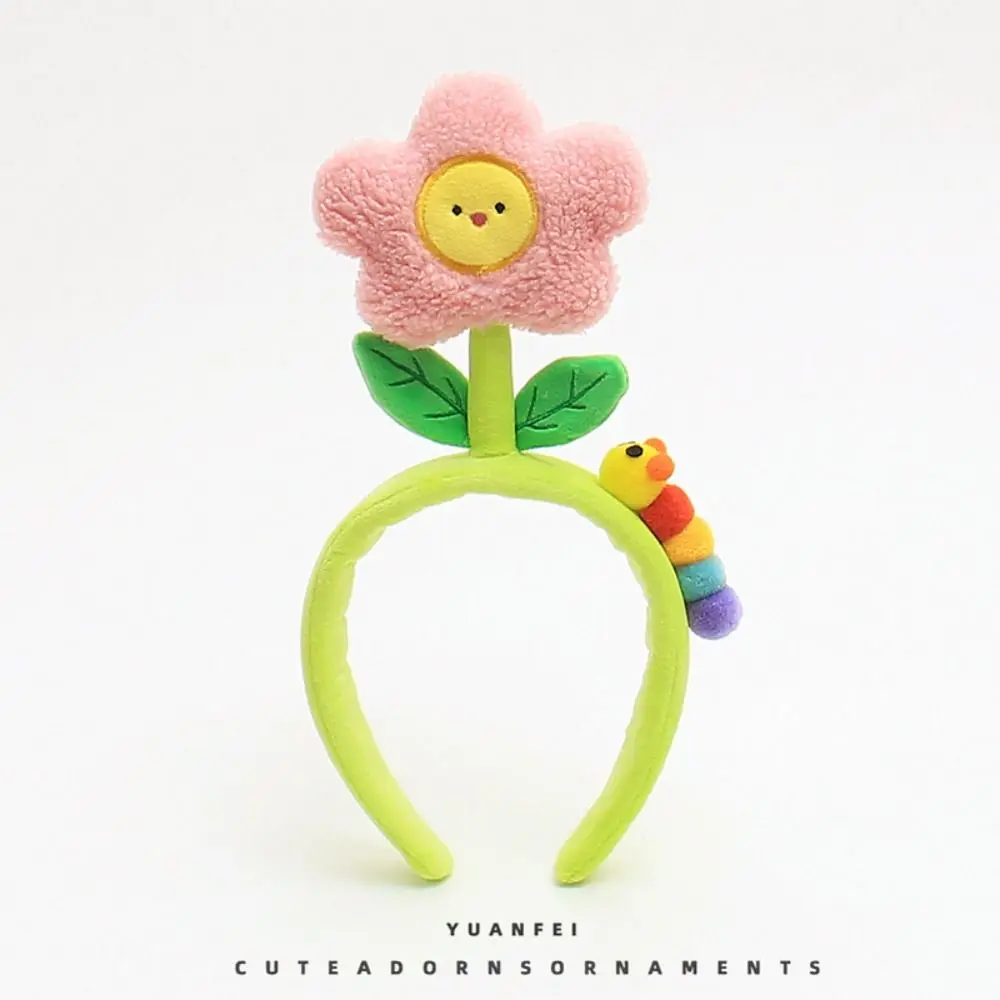 Caterpillar Cute Flowers Cartoon Headband Windmill Leaf-Green Bean SproutsFlower Funny Headband Hair Clip Headdress Female