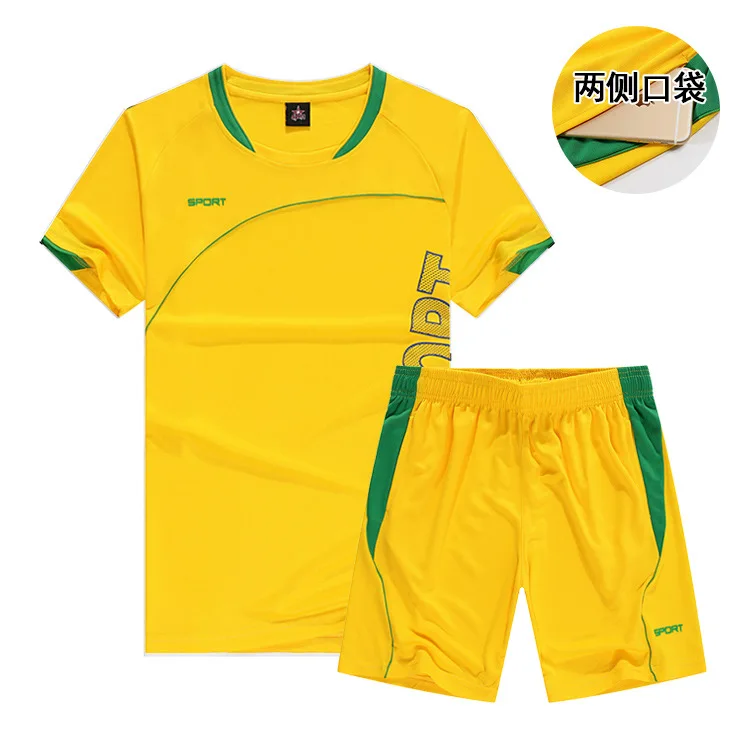 メンズ2ピースランニングウェア速乾吸汗ジムセット半袖tシャツ-ポケット付きアスレチックショーツ