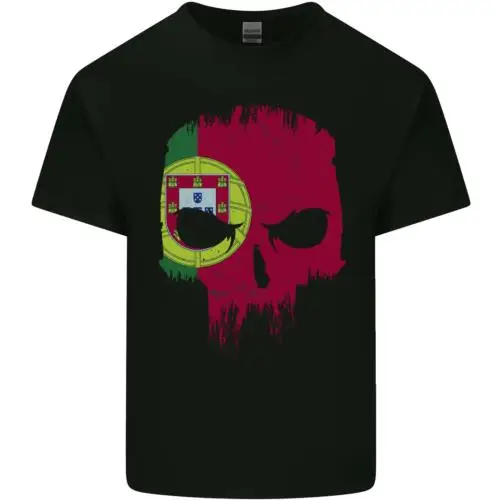 Portugal Skull Flag Gym flag Biker Kids T-Shirt Childrens