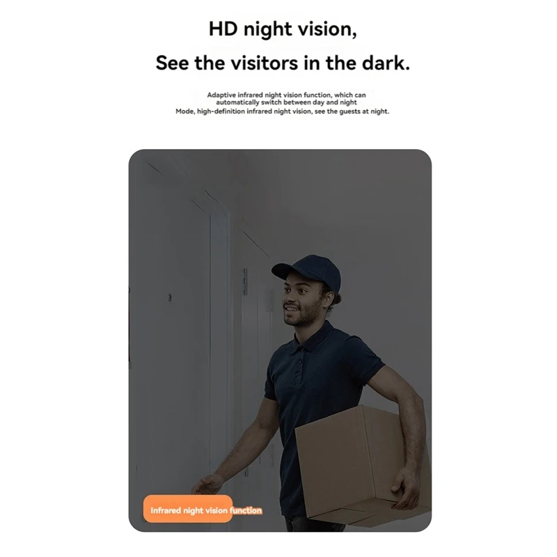 Video Wireless Smart Doorbell Kit Wifi Video Doorbell Camera Night Vision Two-Way Audio Cloud Storage Security Doorbell