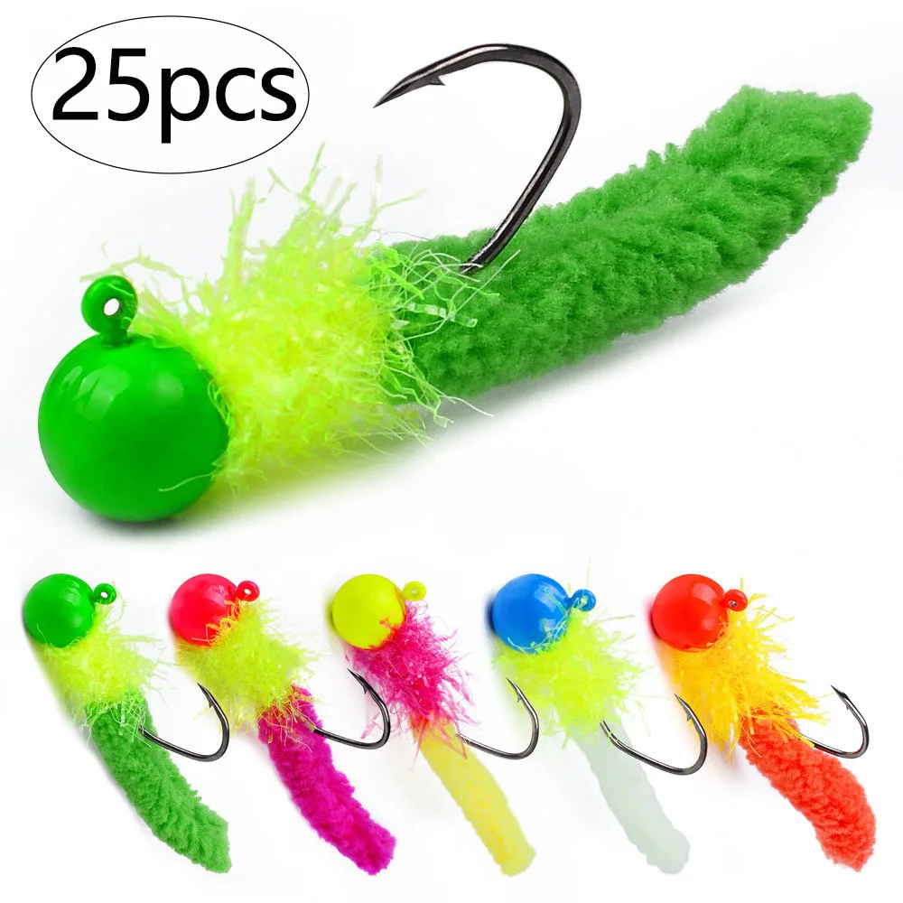 ganchos-bionicos-artificiais-para-isca-de-insetos-25-pecas-moscas-de-simulacao-gancho-de-cabeca-de-chumbo-com-pena-acessorios-de-pesca