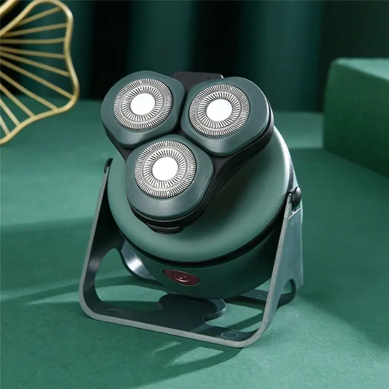 ماكينة حلاقة كهربائية متعددة الوظائف بثلاثة رؤوس قابلة للغسل في الجسم بالكامل، شفرة عائمة للرجال #4