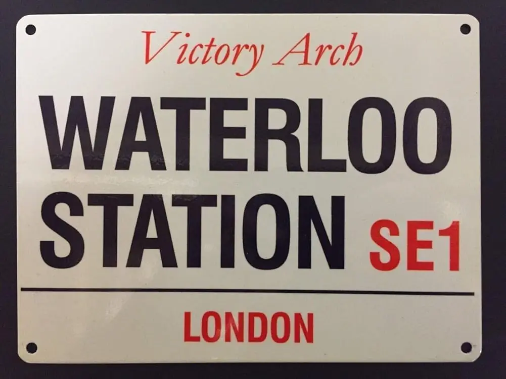 Vintage Style Metal Street Sign Waterloo Station Se1 London Retro Wall Plaques 8X12 Inches, TinSignEUa34921