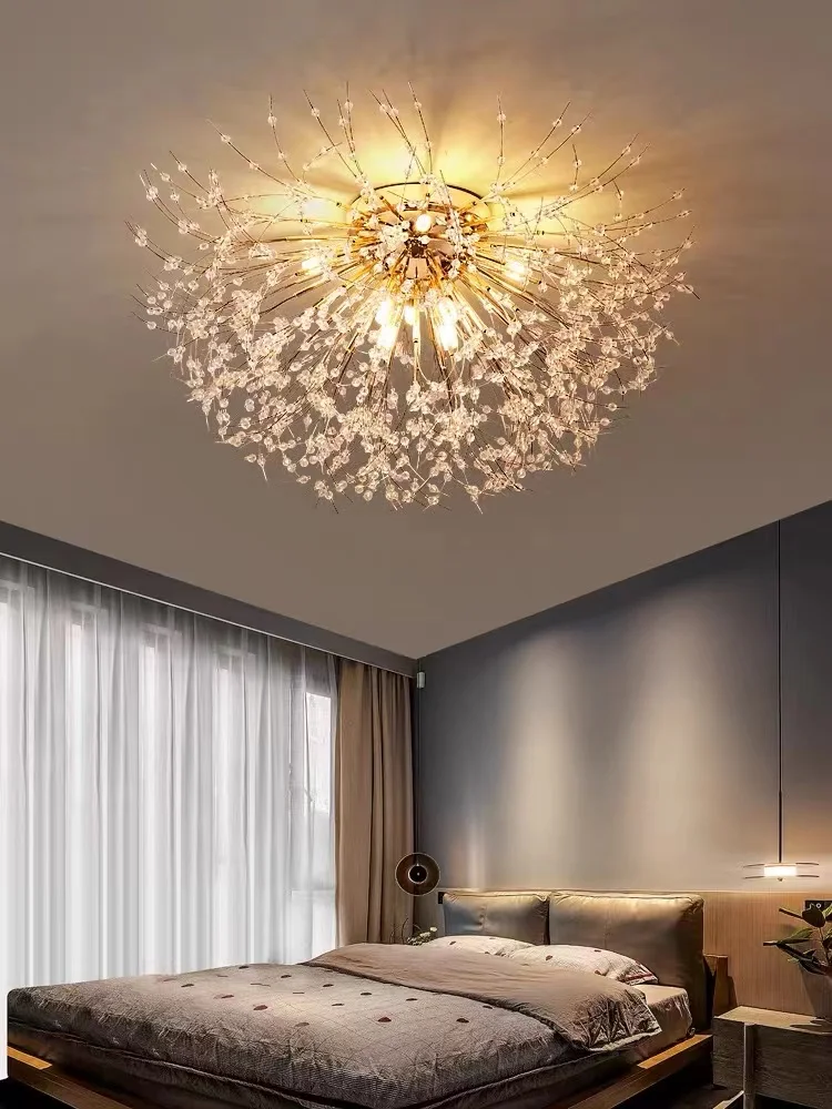 

Nordic luxury bedroom light dining room dandelion ceiling light master bedroom net red firefly light fixture