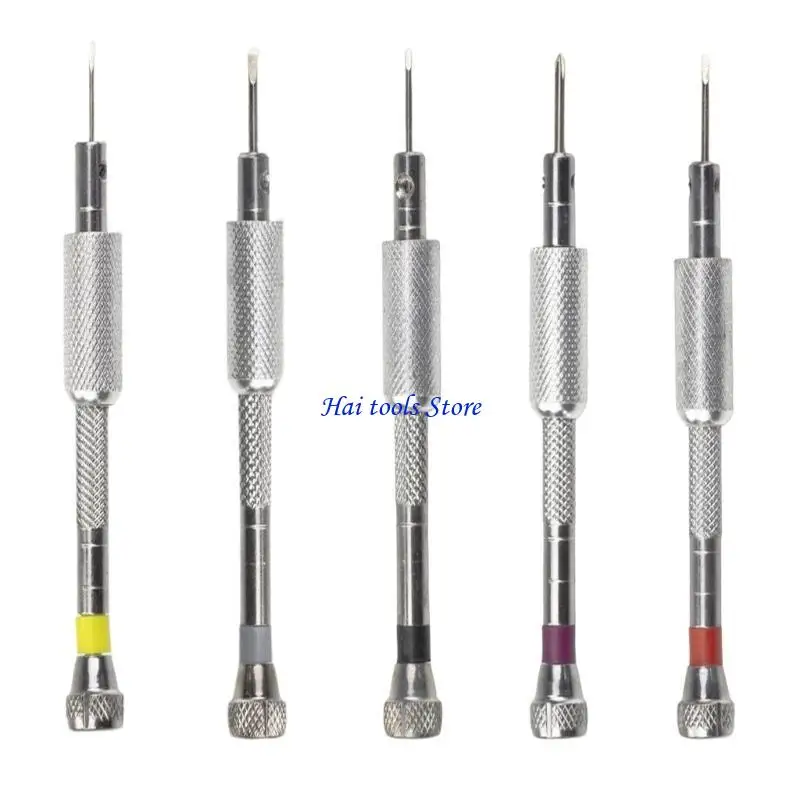 X37E 5 Piece Precise Screwdriver Collection 0.8-1.6mm For Watch Repair Suitable For DIYer Home Use, And Professional Setting