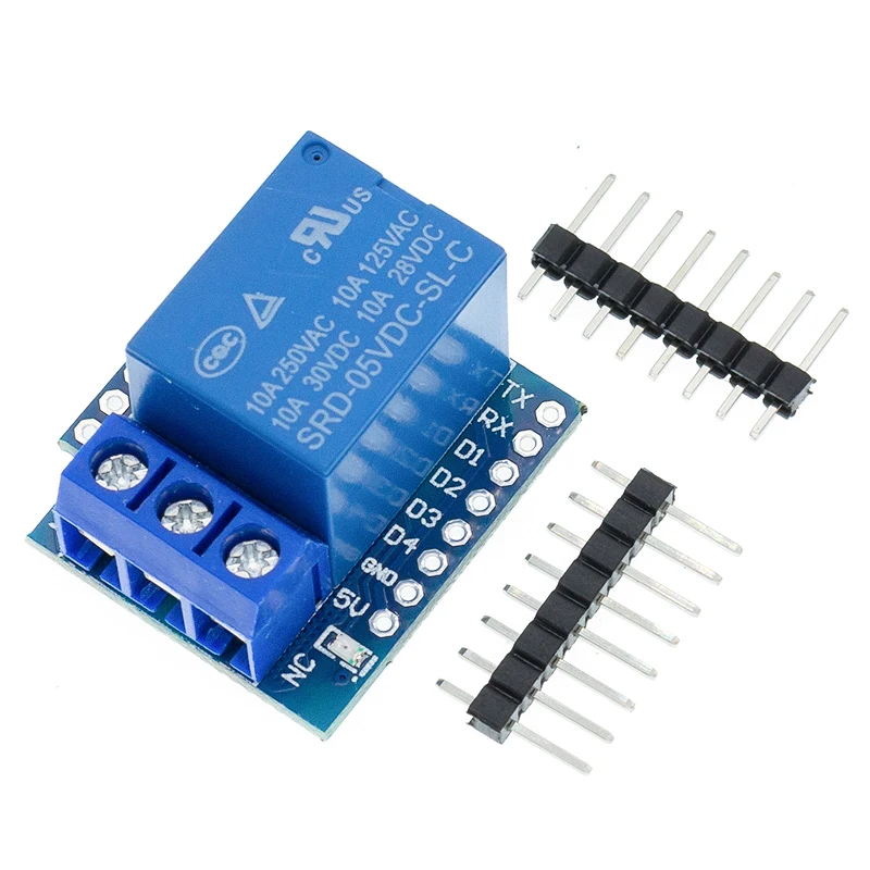 1Set One Channel D1 Mini Relay Shield D1 Mini Relay Module for   ESP8266 Development Board 1 channel