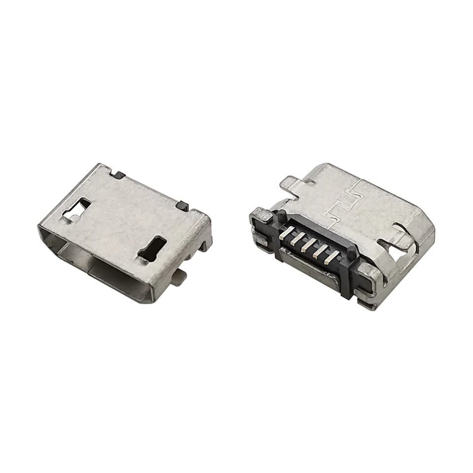 10 piezas de conector Micro USB tipo B hembra de 5 pines, puerto de soldadura SMD, conector de carga para reparación de datos de teléfono Android 4