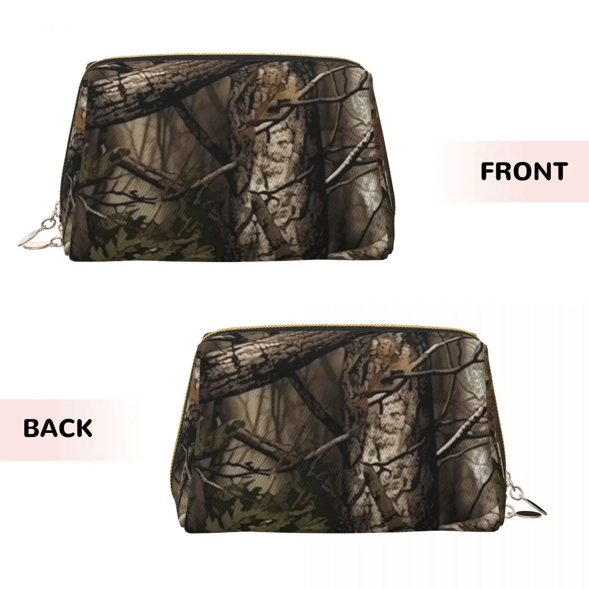 Real Tree Forest Camo Camouflage Pattern Women Cosmetic Bags Travel Makeup Organizer Pouch Toiletry Storage Dopp Kit Case