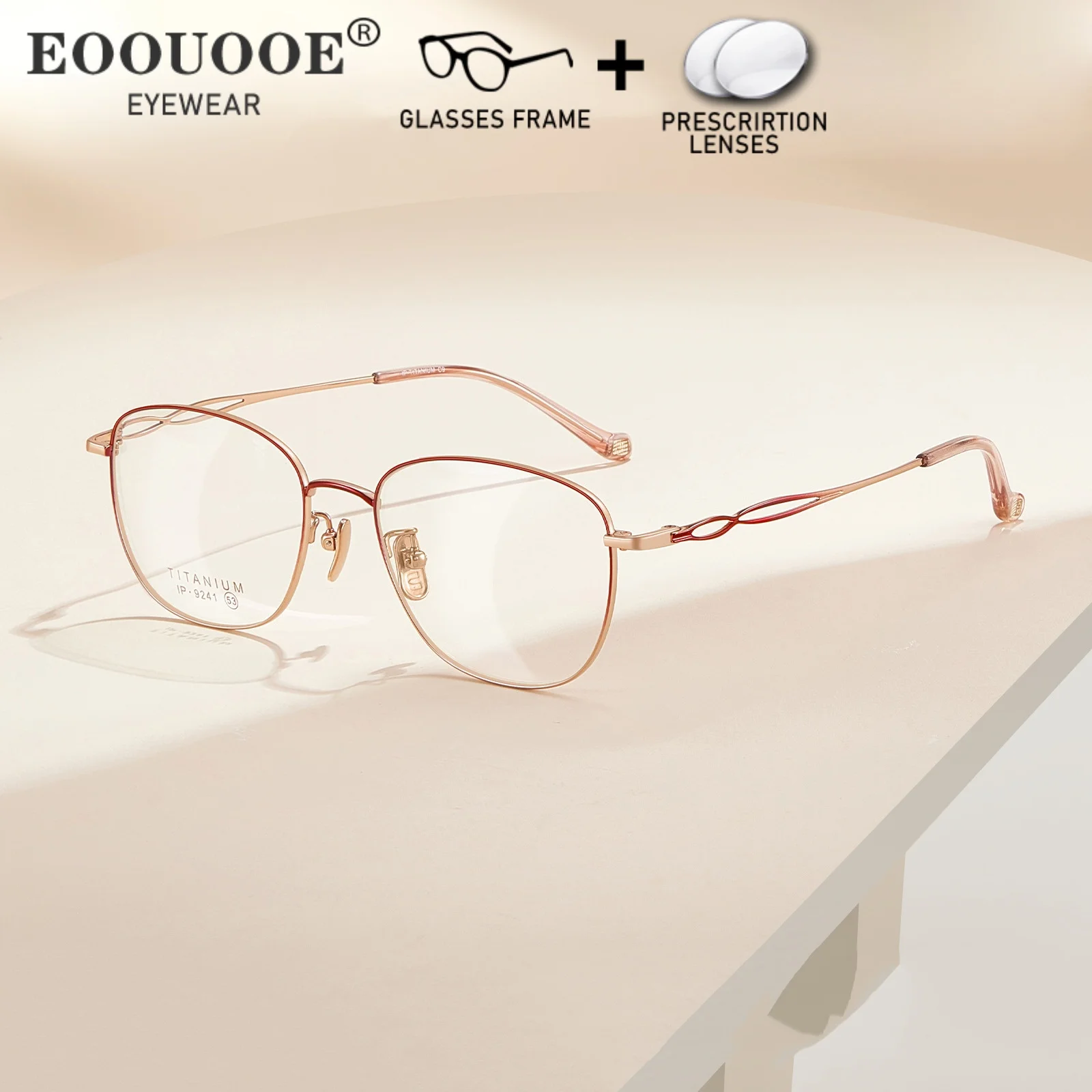 9g-ultra-light-luxury-pure-titanium-women-glasses-prescription-lenses-myopia-degrees-recipe-anti-reflection-uv-anti-reflection