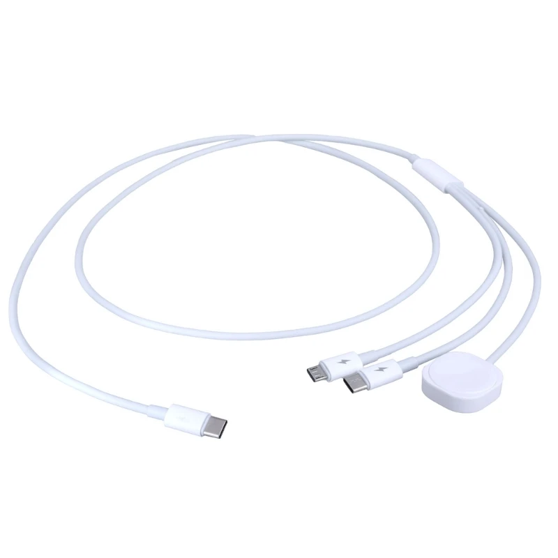 حامل شاحن لاسلكي للساعة الذكية ، 3 في 1 ، نوع C ، مايكرو USB ، كابل شحن لهواتف samsam ، شاومي ، هاتف ، قاعدة شحن سريعة