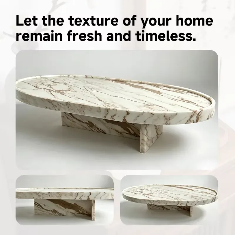 for Modern Square Gold Marble Coffee Table with Fish Belly Design  Living Room Home Decor Furniture