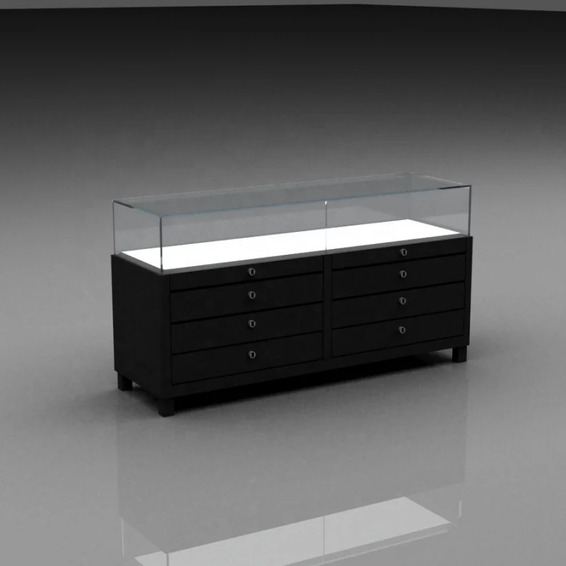 

Custom, Hot Selling Jewelry Display Cabinet with Drawer Retail Wooden Jewelry Display Counter for Shop