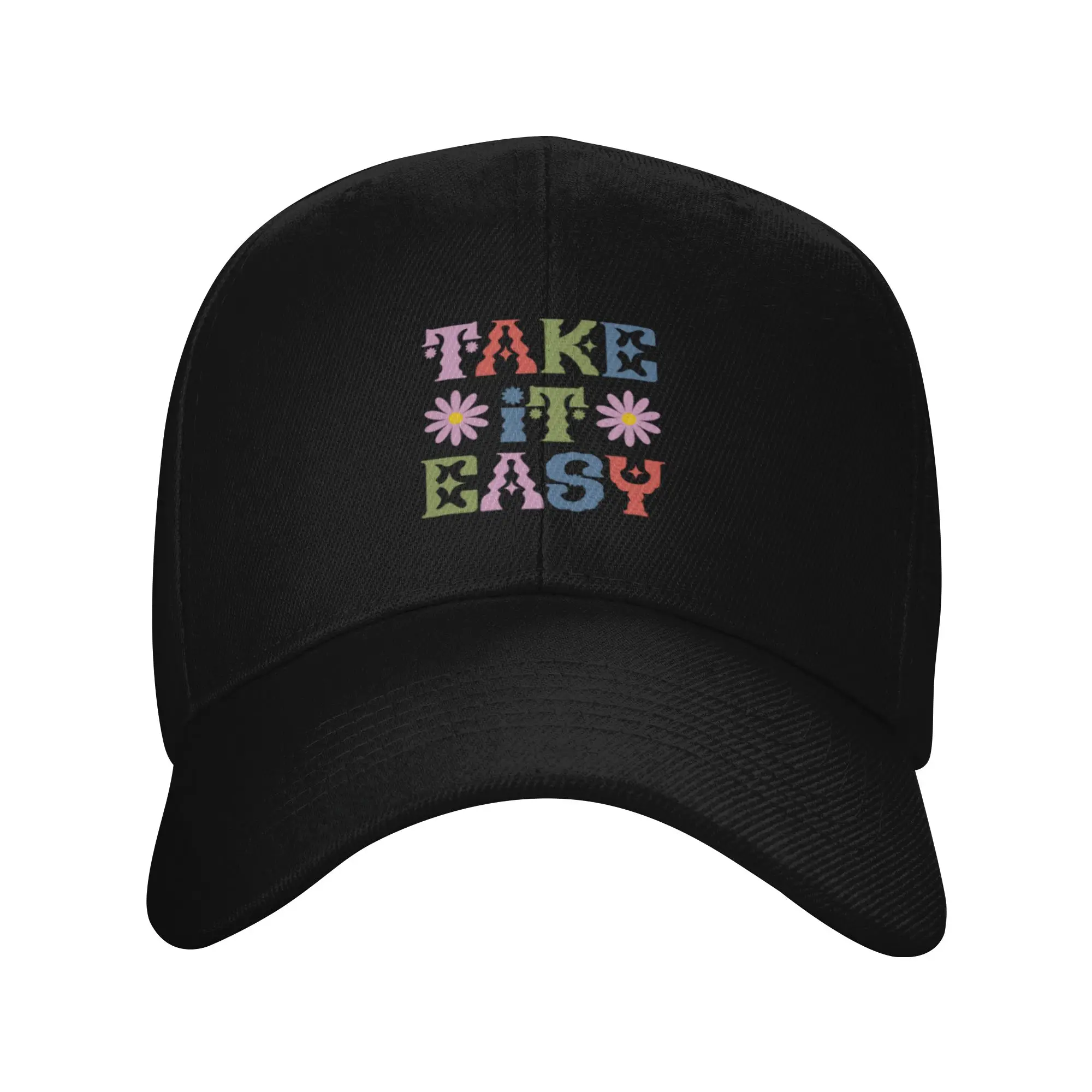 Hot Sale Take it Easy   Green Background Baseball Cap  Oversized Women's Sun Hat  Leisure Activity Women's Sun Hat