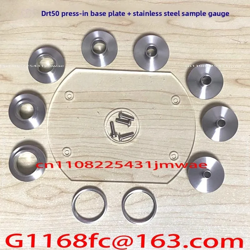 DRT50 Trimming Machine Press-in Base Accessories Baseplate Stainless Steel Sample Gauge Guide Plate Open Keyhole Bushing