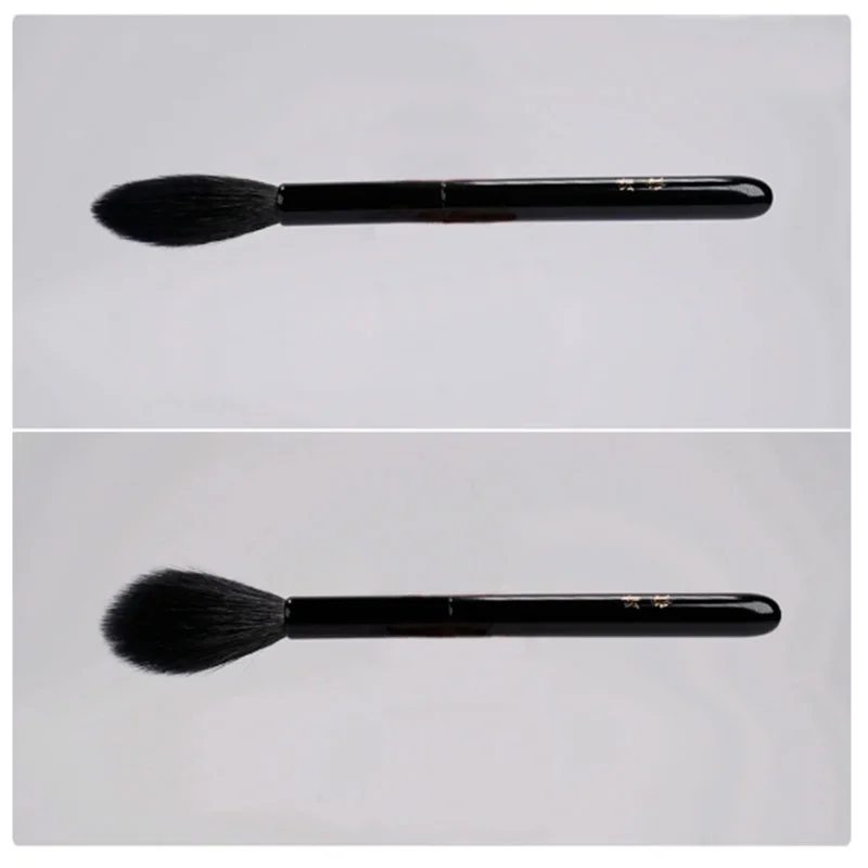 108 Handmade Makeup Brush Flamed Shape Soft Saikoho Goat Hair Long Bristle Blush Highlighter Brush Natural Makeup Cosmetic Tool