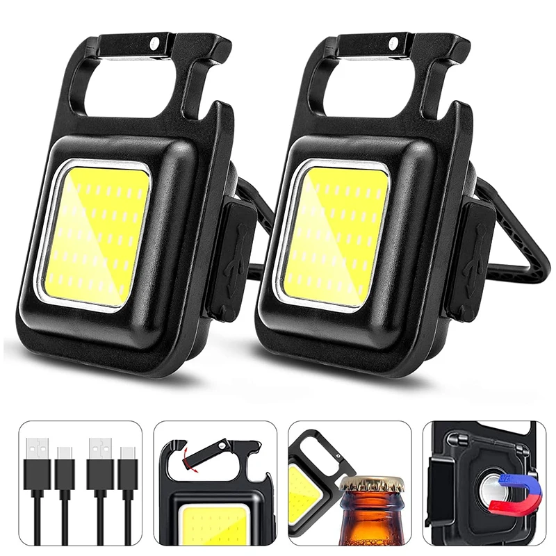 Portable Work Light USB Rechargeable Camping Light Led Flashlight Torch Mini Led Lights Outdoor Emergency Flashlight