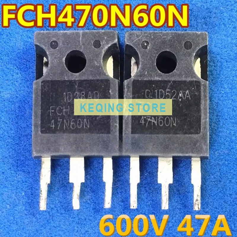 10PCS Used+Not NEW+Send after Measure Original imported disassembly machine FCH47N60 FCH47N60F 47A/600V/417W/0.073Ω tested