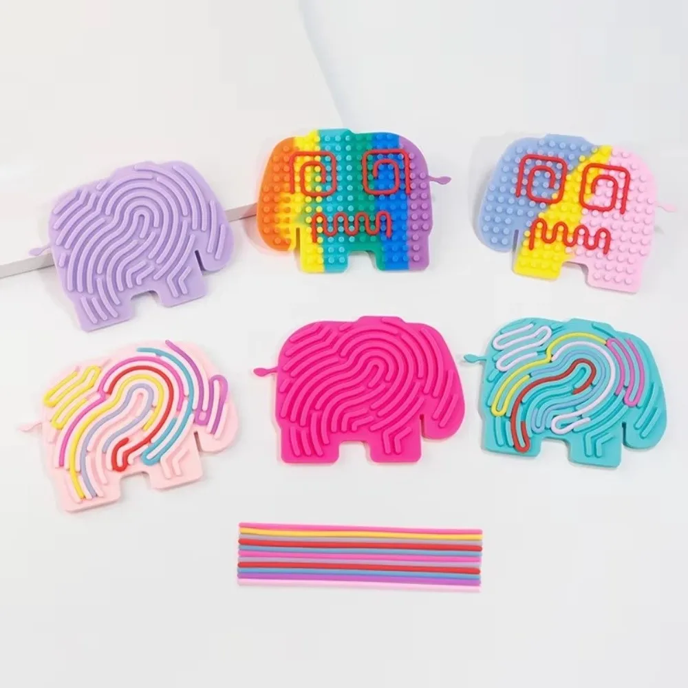 Nuevo Tablero de actividades sensoriales de dibujos animados con 11 varillas, juguetes de silicona para aliviar el estrés, juguetes educativos para niños y adultos