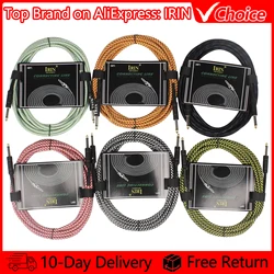 IRIN 3M/6M/10M Audio Cable 6.5mm Plug No Noise Audio Wire Cord Musical Instrument Accessories Parts for Electric Guitar Bass